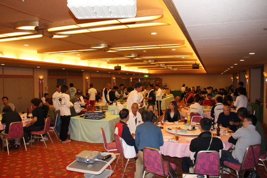 懇親会会場、ホテル浦島