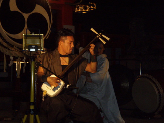 村下さんの津軽三味線