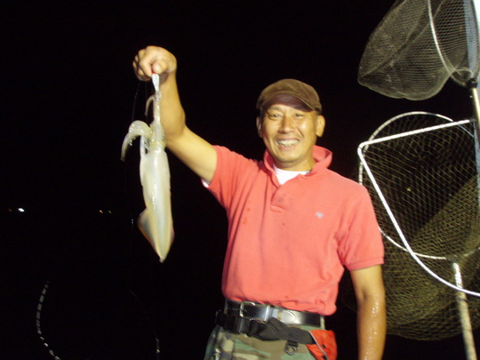 りょうかたの剣先を釣ってました。