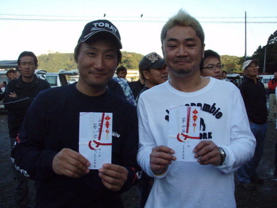 優勝準優勝は各釣り場からそれぞれ2名。ここはグレの部