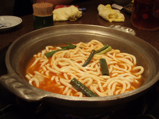 仕上げ前の仕上げ うどんすき