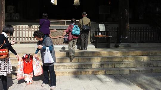 七五三の参拝の方が多いです