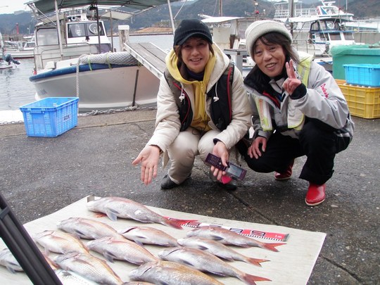 真理さんとたくさんの釣果