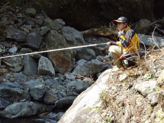 林道の縁から直接狙うこともできます。