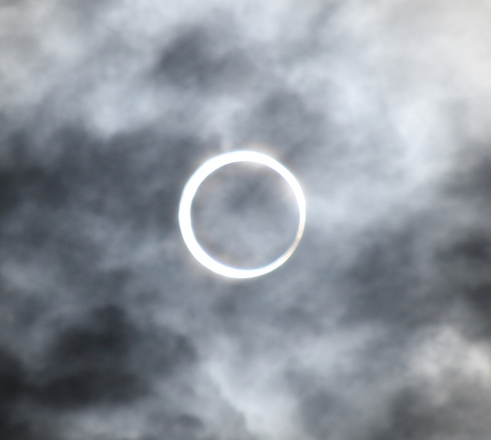 7時28分にリングが完成しました