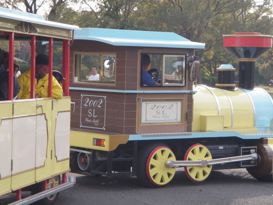 園内を森のトレインで走ります。