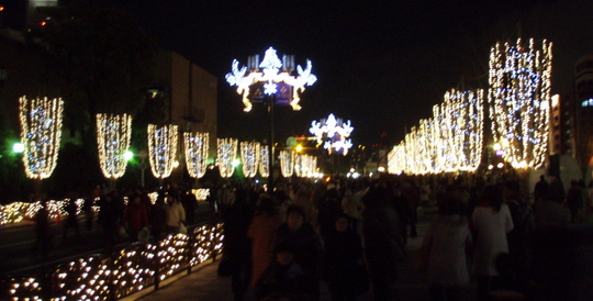 北浜へ抜ける光のストリート