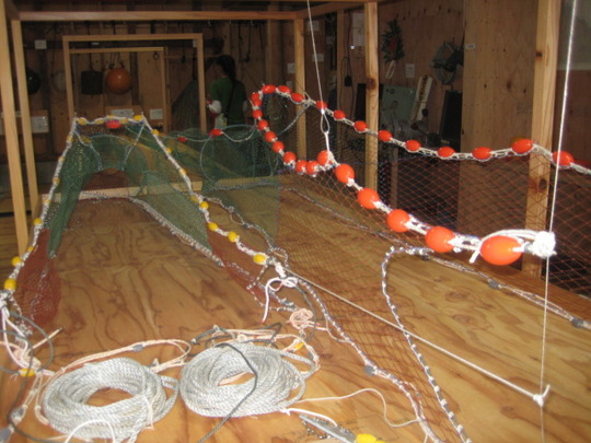 バッチ網などの模型